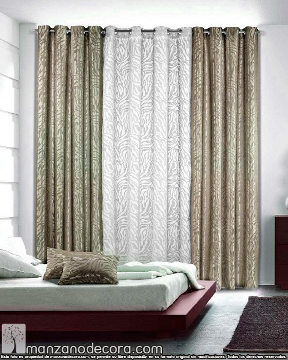 Cortina Ollaos Estampada Estándar VD-5094 - Cortinas Manzanodecora